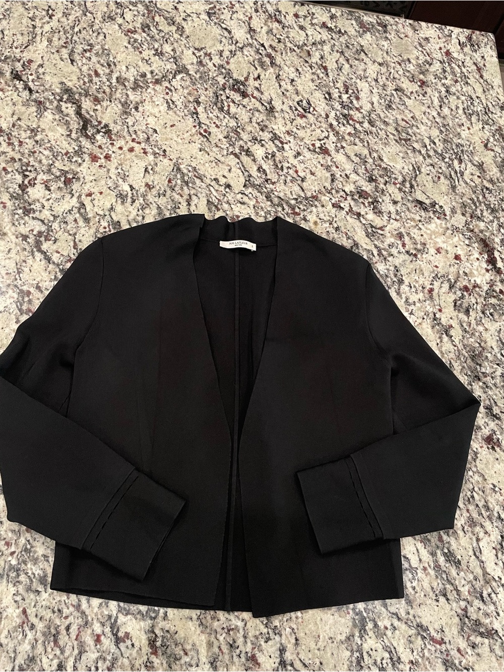 MM Lafleur Black Open-Front Cropped Blazer